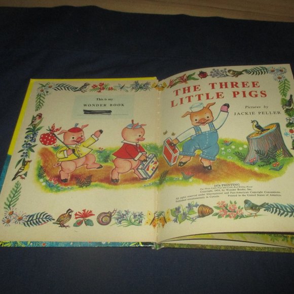 Two-In-One Wonder Book The Three Little Pigs & Little Red Riding Hood (1974) - Picture 4 of 4